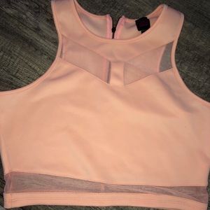 Peach cropped top